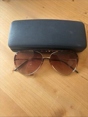 Freyrs Aviator Sunglasses with Brown Tortoise Gold Gradient Lenses